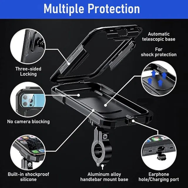 Waterproof Car Mobile Holder – Weatherproof Phone Mount for Bikes & Cars