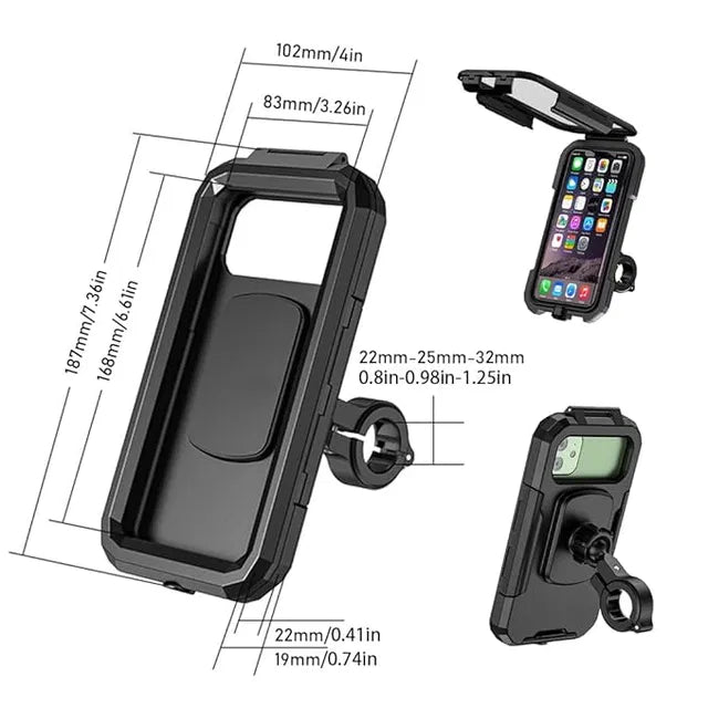 Waterproof Car Mobile Holder – Weatherproof Phone Mount for Bikes & Cars