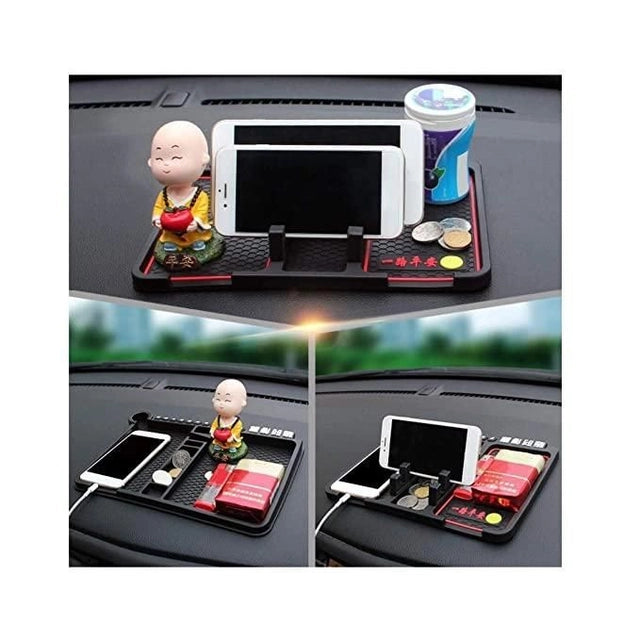 Car Dashboard Phone Holder with Anti-Slip Silicone Pad – Universal GPS Mount