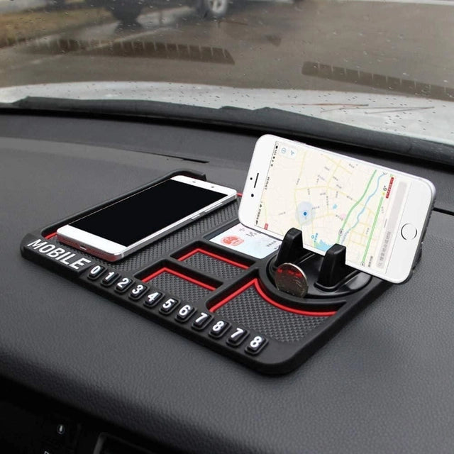 Car Dashboard Phone Holder with Anti-Slip Silicone Pad – Universal GPS Mount