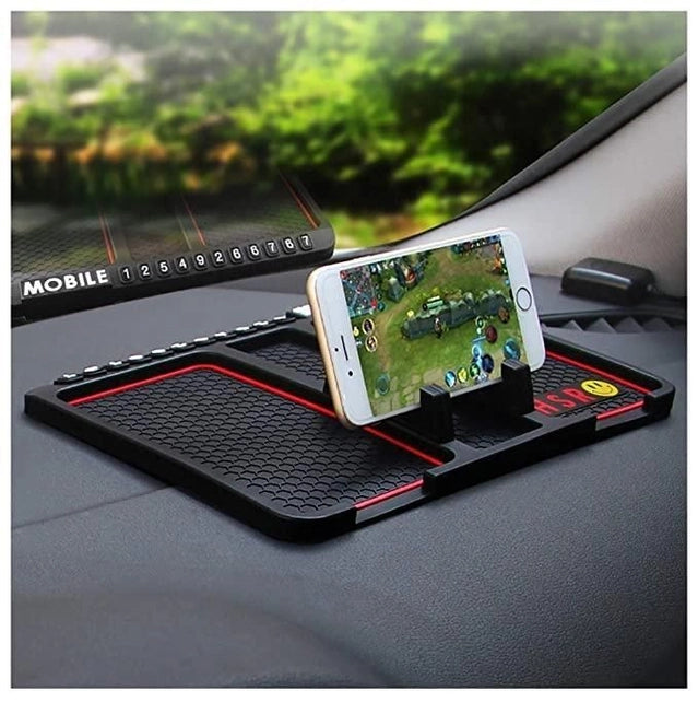 Car Dashboard Phone Holder with Anti-Slip Silicone Pad – Universal GPS Mount