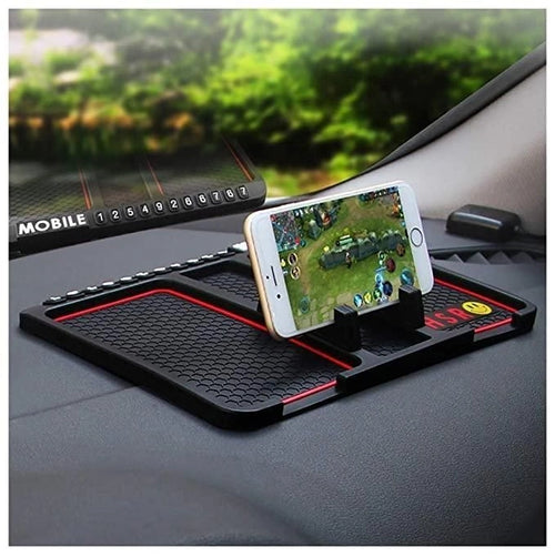 Car Dashboard Phone Holder with Anti-Slip Silicone Pad – Universal GPS Mount