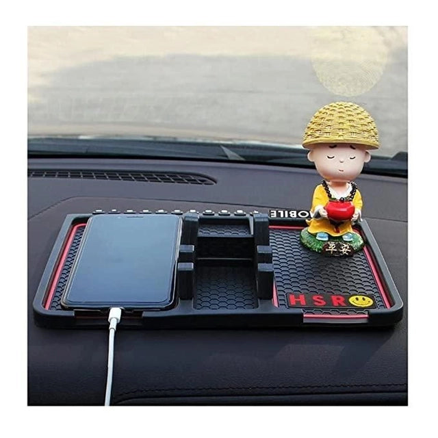 Car Dashboard Phone Holder with Anti-Slip Silicone Pad – Universal GPS Mount